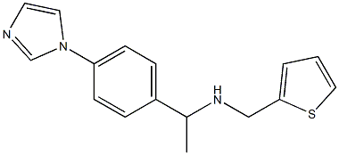 {1-[4-(1H-imidazol-1-yl)phenyl]ethyl}(thiophen-2-ylmethyl)amine Structure