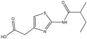 {2-[(2-methylbutanoyl)amino]-1,3-thiazol-4-yl}acetic acid 구조식 이미지