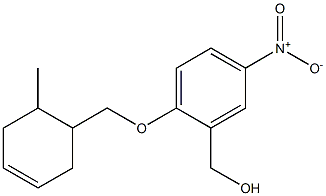 {2-[(6-methylcyclohex-3-en-1-yl)methoxy]-5-nitrophenyl}methanol 구조식 이미지