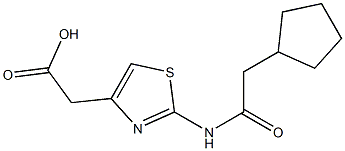 {2-[(cyclopentylacetyl)amino]-1,3-thiazol-4-yl}acetic acid 구조식 이미지