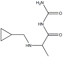 {2-[(cyclopropylmethyl)amino]propanoyl}urea Structure