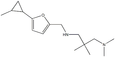 {2-[(dimethylamino)methyl]-2-methylpropyl}({[5-(2-methylcyclopropyl)furan-2-yl]methyl})amine 구조식 이미지