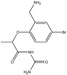 {2-[2-(aminomethyl)-4-bromophenoxy]propanoyl}urea 구조식 이미지