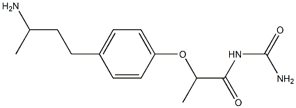 {2-[4-(3-aminobutyl)phenoxy]propanoyl}urea Structure