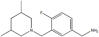 {3-[(3,5-dimethylpiperidin-1-yl)methyl]-4-fluorophenyl}methanamine 구조식 이미지