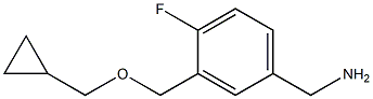 {3-[(cyclopropylmethoxy)methyl]-4-fluorophenyl}methanamine 구조식 이미지