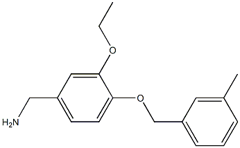 {3-ethoxy-4-[(3-methylphenyl)methoxy]phenyl}methanamine 구조식 이미지