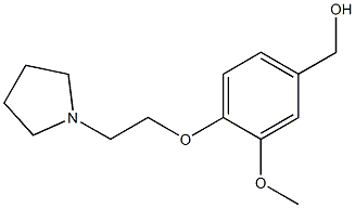 {3-methoxy-4-[2-(pyrrolidin-1-yl)ethoxy]phenyl}methanol Structure