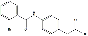 {4-[(2-bromobenzoyl)amino]phenyl}acetic acid 구조식 이미지