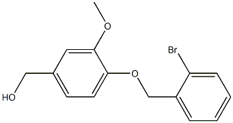 {4-[(2-bromophenyl)methoxy]-3-methoxyphenyl}methanol 구조식 이미지