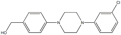 {4-[4-(3-chlorophenyl)piperazin-1-yl]phenyl}methanol 구조식 이미지