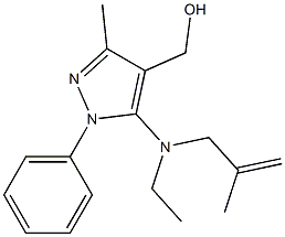 {5-[ethyl(2-methylprop-2-en-1-yl)amino]-3-methyl-1-phenyl-1H-pyrazol-4-yl}methanol Structure