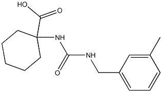 1-({[(3-methylbenzyl)amino]carbonyl}amino)cyclohexanecarboxylic acid 구조식 이미지