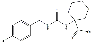 1-({[(4-chlorophenyl)methyl]carbamoyl}amino)cyclohexane-1-carboxylic acid 구조식 이미지