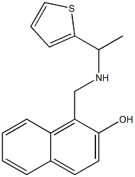 1-({[1-(thiophen-2-yl)ethyl]amino}methyl)naphthalen-2-ol Structure