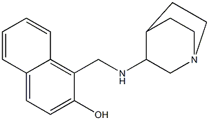 1-({1-azabicyclo[2.2.2]octan-3-ylamino}methyl)naphthalen-2-ol 구조식 이미지