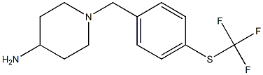 1-({4-[(trifluoromethyl)sulfanyl]phenyl}methyl)piperidin-4-amine Structure