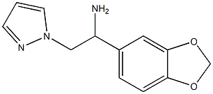 1-(1,3-benzodioxol-5-yl)-2-(1H-pyrazol-1-yl)ethanamine Structure