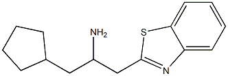 1-(1,3-benzothiazol-2-yl)-3-cyclopentylpropan-2-amine 구조식 이미지