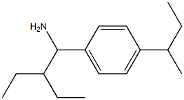 1-(1-amino-2-ethylbutyl)-4-(butan-2-yl)benzene Structure