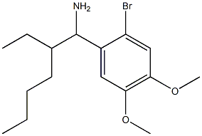 1-(1-amino-2-ethylhexyl)-2-bromo-4,5-dimethoxybenzene 구조식 이미지