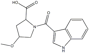 1-(1H-indol-3-ylcarbonyl)-4-methoxypyrrolidine-2-carboxylic acid Structure