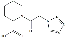 1-(1H-tetrazol-1-ylacetyl)piperidine-2-carboxylic acid Structure