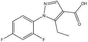 1-(2,4-difluorophenyl)-5-ethyl-1H-pyrazole-4-carboxylic acid Structure