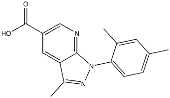 1-(2,4-dimethylphenyl)-3-methyl-1H-pyrazolo[3,4-b]pyridine-5-carboxylic acid Structure