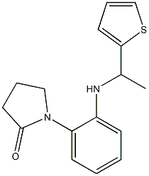 1-(2-{[1-(thiophen-2-yl)ethyl]amino}phenyl)pyrrolidin-2-one Structure