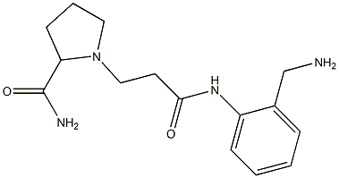 1-(2-{[2-(aminomethyl)phenyl]carbamoyl}ethyl)pyrrolidine-2-carboxamide Structure