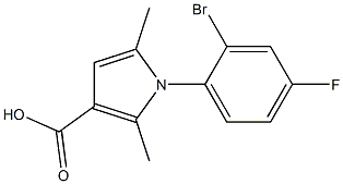 1-(2-bromo-4-fluorophenyl)-2,5-dimethyl-1H-pyrrole-3-carboxylic acid 구조식 이미지