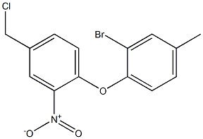 1-(2-bromo-4-methylphenoxy)-4-(chloromethyl)-2-nitrobenzene 구조식 이미지