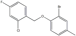 1-(2-bromo-4-methylphenoxymethyl)-2-chloro-4-fluorobenzene 구조식 이미지