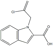 1-(2-chloroprop-2-en-1-yl)-1H-indole-2-carboxylic acid 구조식 이미지