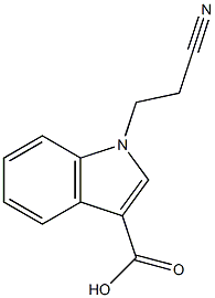 1-(2-cyanoethyl)-1H-indole-3-carboxylic acid Structure