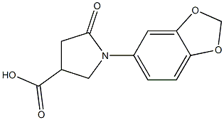 1-(2H-1,3-benzodioxol-5-yl)-5-oxopyrrolidine-3-carboxylic acid 구조식 이미지