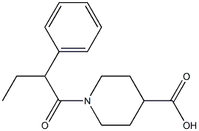 1-(2-phenylbutanoyl)piperidine-4-carboxylic acid 구조식 이미지