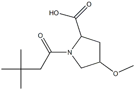 1-(3,3-dimethylbutanoyl)-4-methoxypyrrolidine-2-carboxylic acid Structure