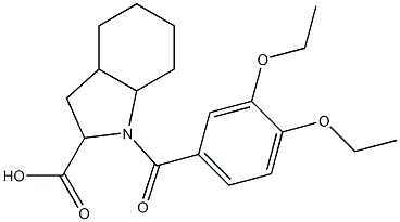 1-(3,4-Diethoxy-benzoyl)-octahydro-indole-2-carboxylic acid 구조식 이미지