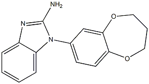 1-(3,4-dihydro-2H-1,5-benzodioxepin-7-yl)-1H-1,3-benzodiazol-2-amine 구조식 이미지