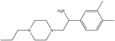 1-(3,4-dimethylphenyl)-2-(4-propylpiperazin-1-yl)ethan-1-amine 구조식 이미지