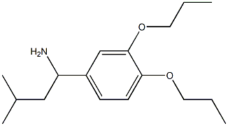1-(3,4-dipropoxyphenyl)-3-methylbutan-1-amine 구조식 이미지