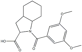 1-(3,5-dimethoxybenzoyl)octahydro-1H-indole-2-carboxylic acid Structure