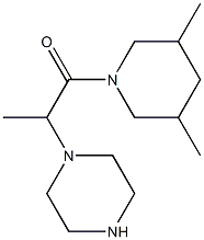 1-(3,5-dimethylpiperidin-1-yl)-2-(piperazin-1-yl)propan-1-one 구조식 이미지