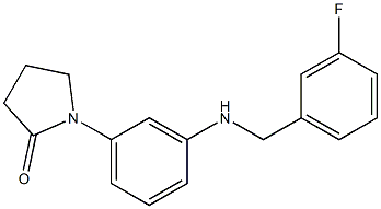 1-(3-{[(3-fluorophenyl)methyl]amino}phenyl)pyrrolidin-2-one 구조식 이미지