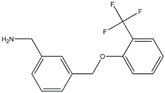 1-(3-{[2-(trifluoromethyl)phenoxy]methyl}phenyl)methanamine Structure