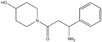 1-(3-amino-3-phenylpropanoyl)piperidin-4-ol 구조식 이미지