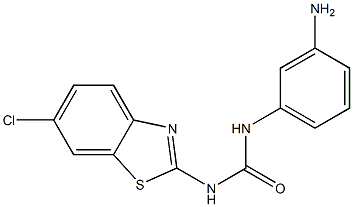 1-(3-aminophenyl)-3-(6-chloro-1,3-benzothiazol-2-yl)urea 구조식 이미지