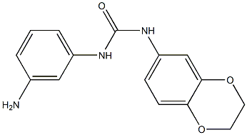 1-(3-aminophenyl)-3-2,3-dihydro-1,4-benzodioxin-6-ylurea 구조식 이미지